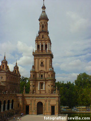 Seville, the Spain's Square, tower